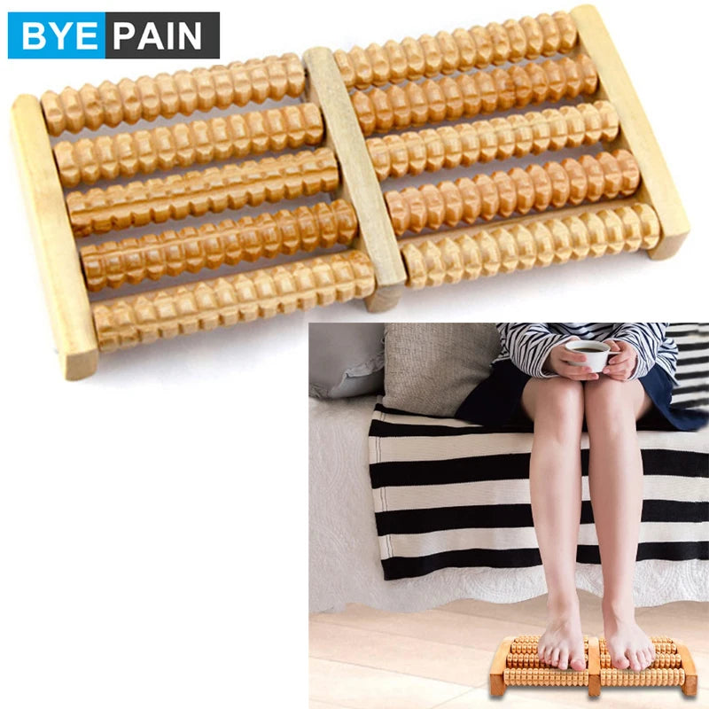 Wooden Foot Massage Roller